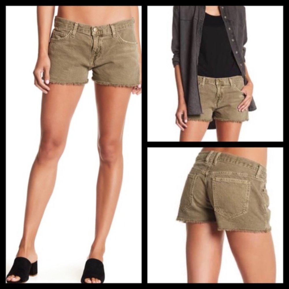 CURRENT/ELLIOTT The Boyfriend Shorts Size 31 Stone Grey Tan Sz 12